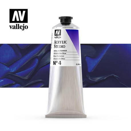 Vallejo Acrylic Studio -4 Ultramarine Blue, (1) - Vallejo Arcylic Studio