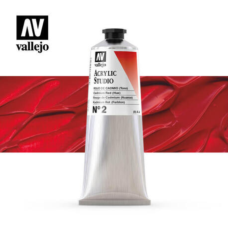 Vallejo Acrylic Studio -2 Cadmium Red (Hue), (1) - Vallejo Arcylic Studio - Studyjne Farby Akrylowe