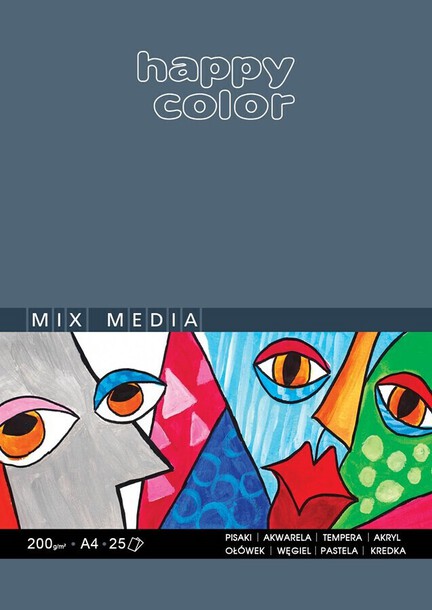 Happy  Color Blok Mix Media 200g A4, (1) - Szkicowniki
