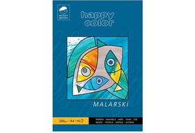 HAPPY COLOR Blok Malarski 200g A4, 10 ark