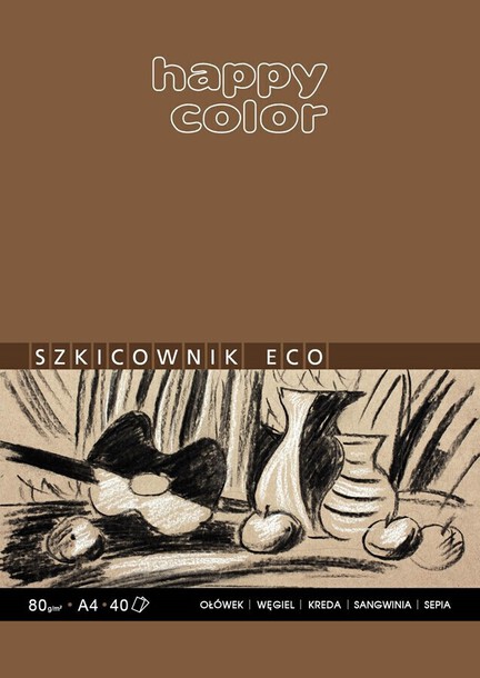 Happy Color  Blok Szkicowy Eco 80g A4, (1) - Szkicowniki