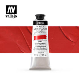 Vallejo Acrylic Artist 60 ml -804 Cadmium Vermillion