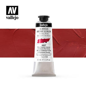 Vallejo Acrylic Artist -607 Cadmium Red Deep