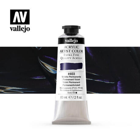 Vallejo Acrylic Artist  -403 Permanent Violet, (1) - Vallejo Acrylic Artist - Artystyczne Farby Akrylowe