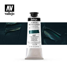 Vallejo Acrylic Artist 60 ml - 407 Phtahlocyanine Green