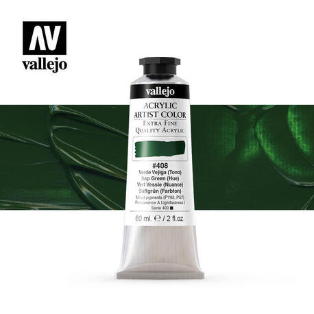 Vallejo Acrylic Artist -408 Sap Green (hue), (1) - Vallejo Acrylic Artist - Artystyczne Farby Akrylowe