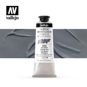 Vallejo Acrylic Artist 60 ml - 322 Medium Grey
