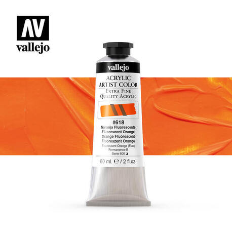 Vallejo Acrylic Artist -618 Fluorescent Orange