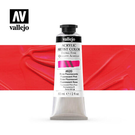 Vallejo Acrylic Artist -620 Fluorescent Pink