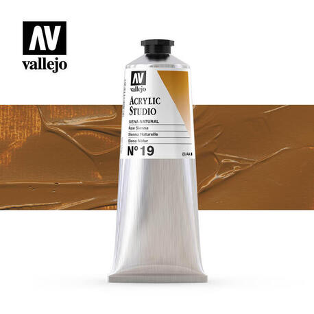 Vallejo Acrylic Studio -19 Raw Sienna, (1) - Vallejo Arcylic Studio - Studyjne Farby Akrylowe