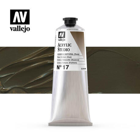 Vallejo Acrylic Studio -17 Raw Umber (Hue), (1) - Vallejo Arcylic Studio - Studyjne Farby Akrylowe