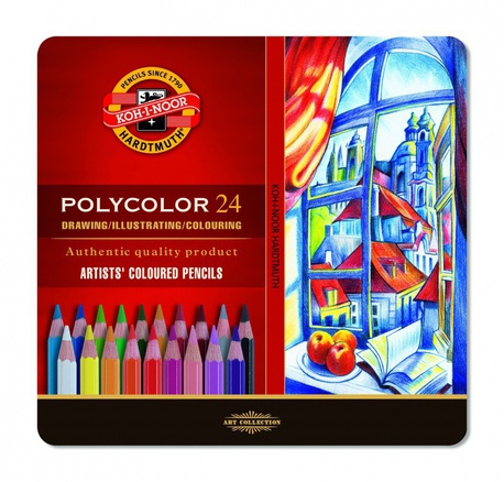 KOH-I-NOOR  Kredki ołówkowe Polycolor 24 kolory, (1) - RYSOWANIE 