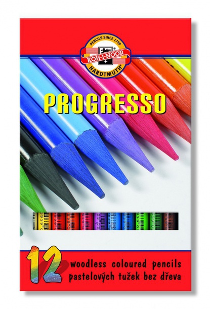 KOH-I-NOOR Kredki ołówkowe Progresso 12 kolorów, (1) - Kredki 