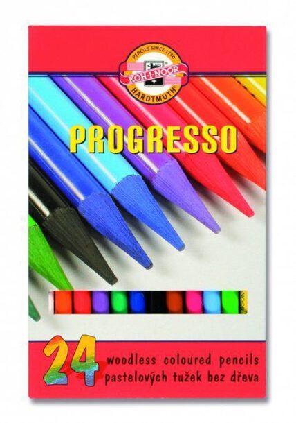 KOH-I-NOOR Kredki ołówkowe Progresso 24  kolory, (1) - Kredki 
