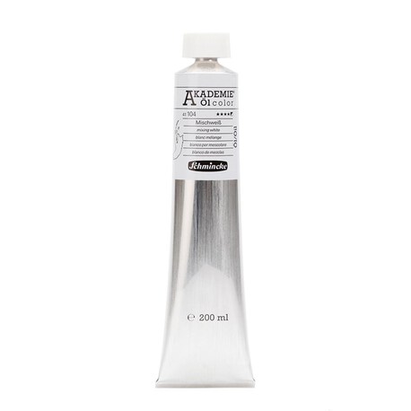 Schmincke Farba Olejna Akademie Oil 200ml- 104 Mixing White , (1) - Schmincke Akademie Oil 200 ml - Farby Olejne