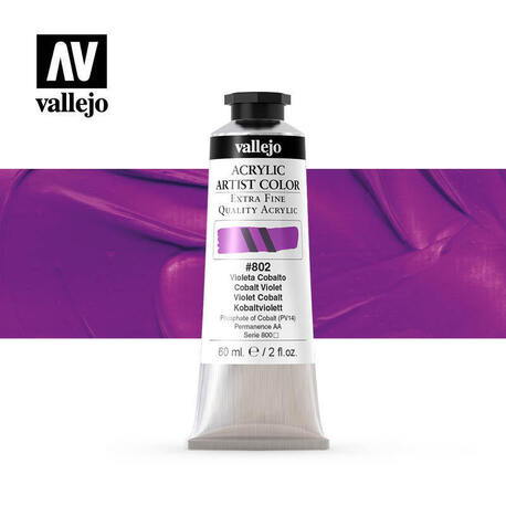 Vallejo Acrylic Artist -802 Cobalt Violet, (1) - Vallejo Acrylic Artist - Artystyczne Farby Akrylowe