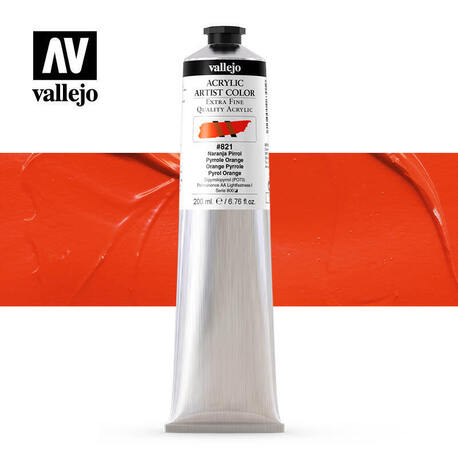 Vallejo Acrylic Artist -821 Pyrrole Orange, (1) - Vallejo Acrylic Artist - Artystyczne Farby Akrylowe