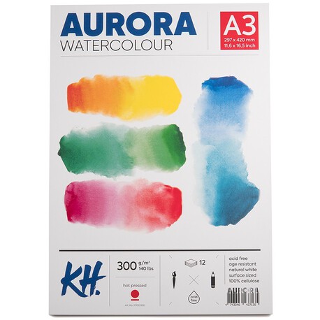 Aurora Blok Akwarelowy Hot Pressed 300g A3 , (1) - Bloki do Akwareli