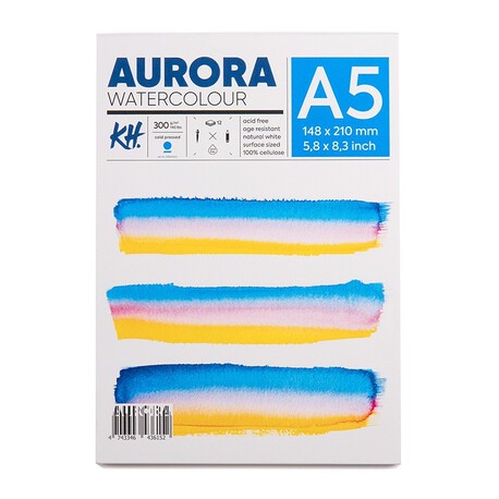 Aurora Blok Akwarelowy Cold Pressed 300g A5, (1) - Bloki do Akwareli