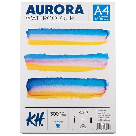 Aurora Blok Akwarelowy Cold Pressed 300g A4, (1) - Bloki do Akwareli