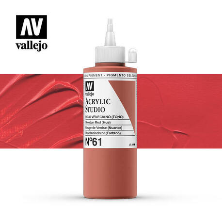 Vallejo Acylic Studio -61 Venetian Red (Hue), (1) - Vallejo Arcylic Studio - Studyjne Farby Akrylowe